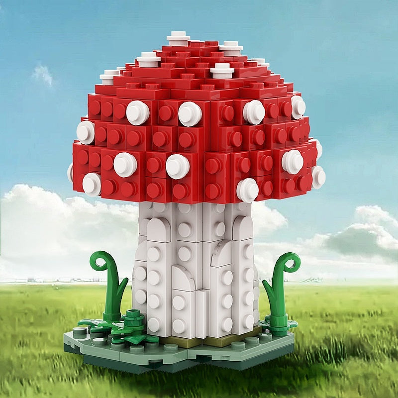 Amanita Muscaria Mushroom MOC Botanical Display Building Kit - 3
