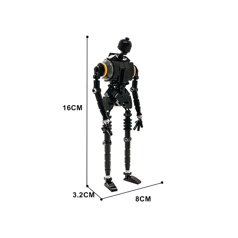Amber-Ring Security Robot MOC Building Kit | Tall Mechanical Figure - 3