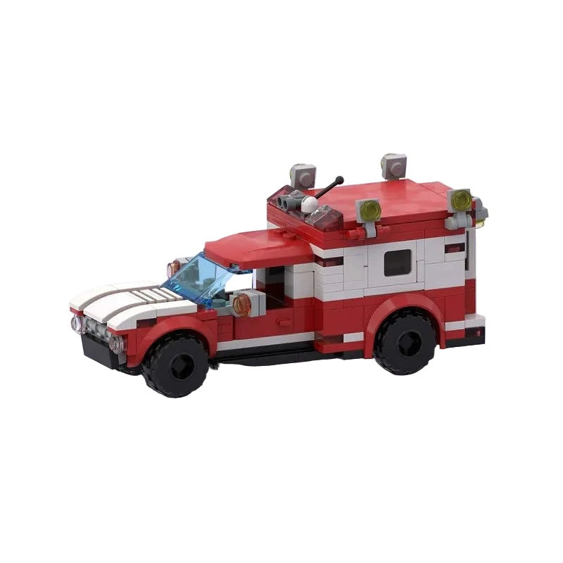 Ambulance MOC Building Kit | 5-Stud Wide Emergency Vehicle Model - 2
