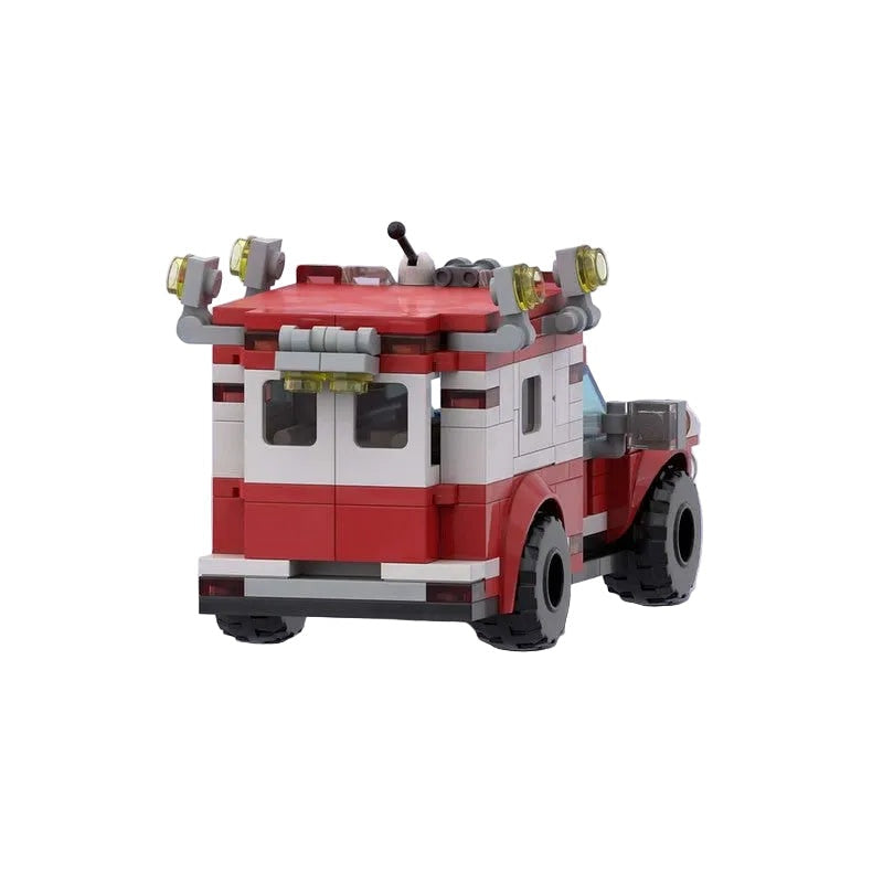 Ambulance MOC Building Kit | 5-Stud Wide Emergency Vehicle Model - 3