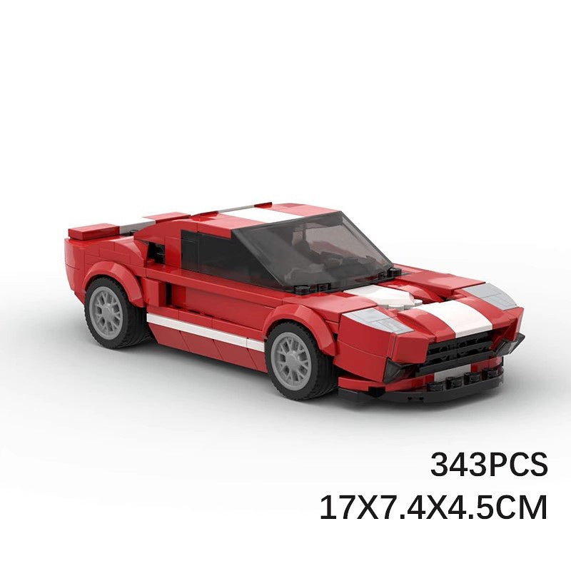 American GT Supercar Building Kit | 8-Wide LEGO-Compatible MOC - 5