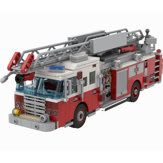 American Quint Pumper Ladder Fire Truck MOC Building Kit - 1