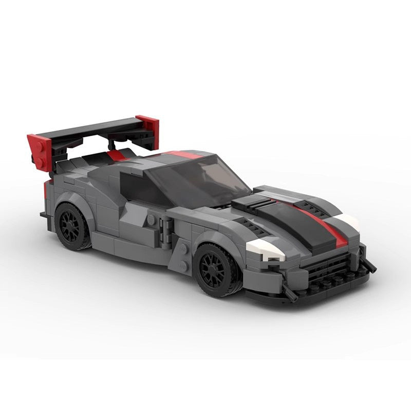American Track Hypercar Racing Car Building Kit | 8-Stud LEGO-Compatible MOC - 1