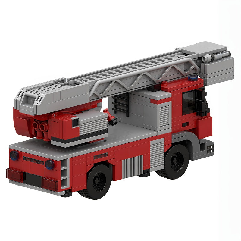Amsterdam Compact Fire Ladder Truck MOC Building Kit - 2