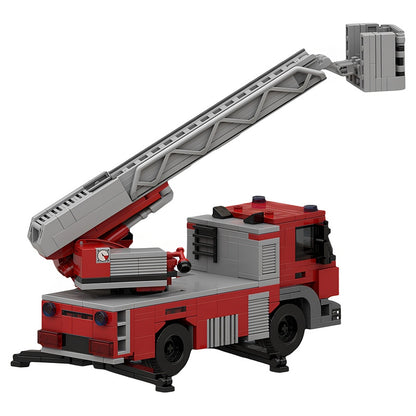 Amsterdam Compact Fire Ladder Truck MOC Building Kit - 4