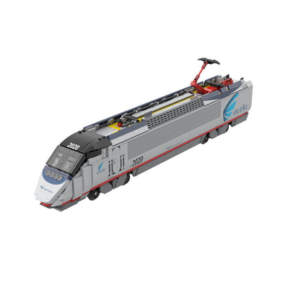 Amtrak Acela Power Unit Building Kit | Compatible MOC - 1