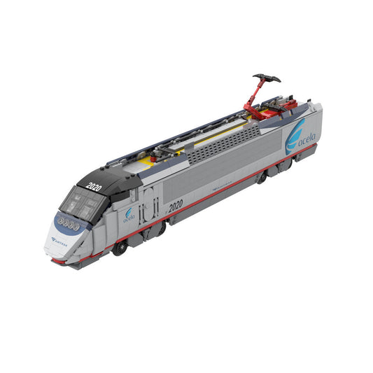 Amtrak Acela Power Unit Building Kit | LEGO-Compatible MOC - 1