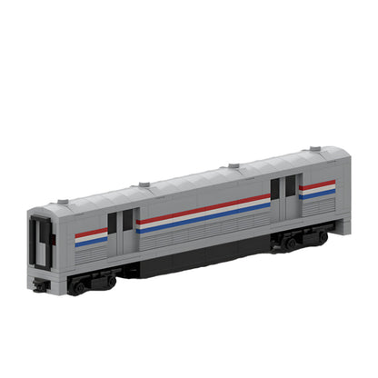 Amtrak Viewliner Baggage Coach Building Kit | 4-Wide | LEGO-Compatible MOC - 1