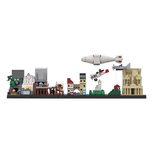 Ancient Adventure Skyline Building Kit | LEGO-Compatible MOC - 1