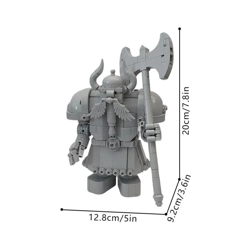 Ancient Dwarven Guardian Statue MOC Kit | LEGO-Compatible Fantasy Build - 3