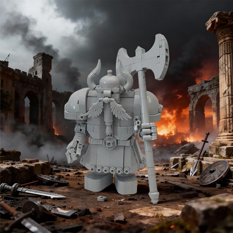 Ancient Dwarven Guardian Statue MOC Kit | LEGO-Compatible Fantasy Build - 5