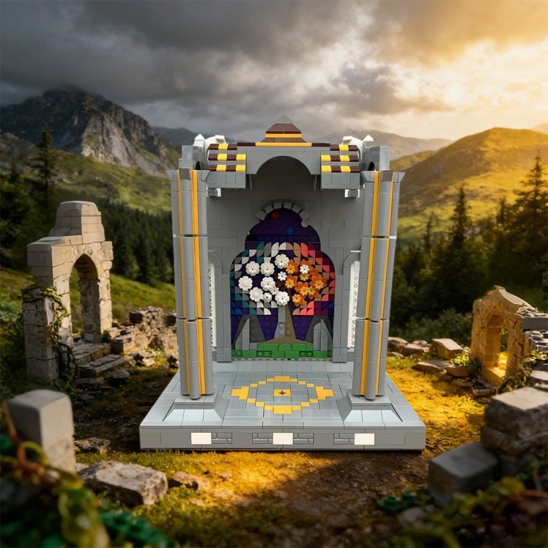 Ancient Elven Mythic Lands Wall Mural MOC Building Kit | Compatible MOC - 5