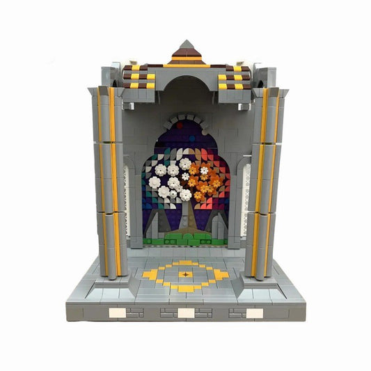 Ancient Elven Mythic Lands Wall Mural MOC Building Kit | LEGO-Compatible MOC - 1