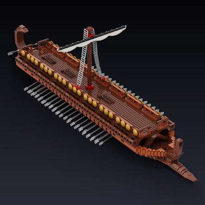  Ancient Greek Bireme Ship MOC Building Kit | Historical Maritime Display Model - 4