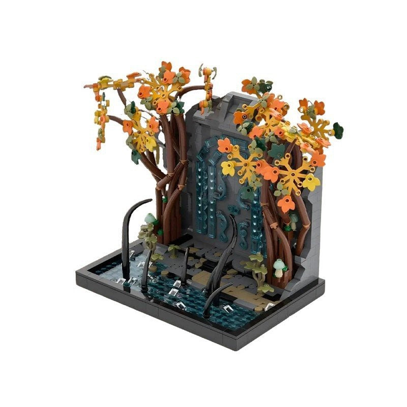 Ancient Mountain Gate Fantasy Portal MOC Building Kit - 2