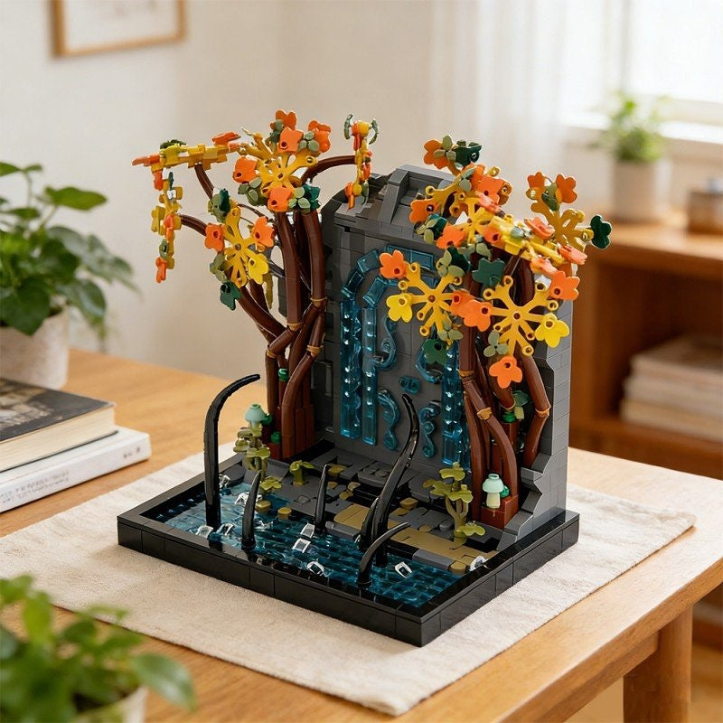 Ancient Mountain Gate Fantasy Portal MOC Building Kit - 7