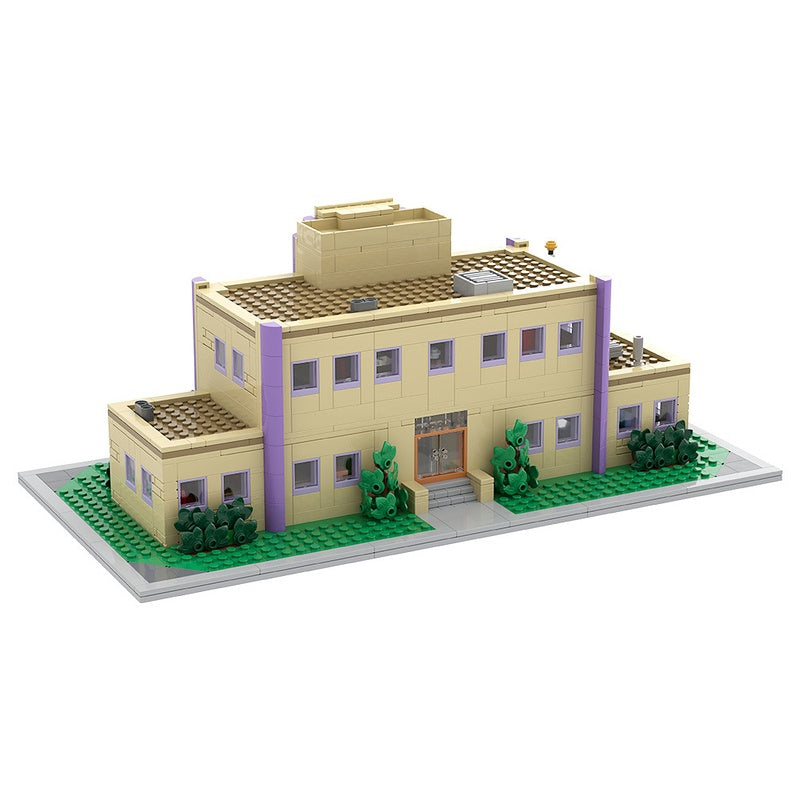 Animated Cartoon Town Elementary School Modular Building Kit | LEGO-Compatible MOC - 7