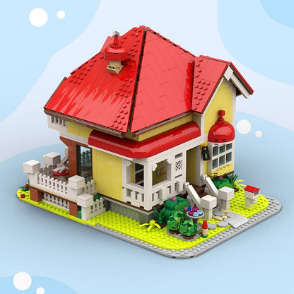 Animated Family Villa MOC Building Kit | Cartoon Style House Architecture - 2