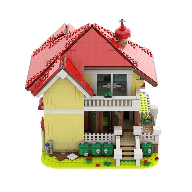 Animated Family Villa MOC Building Kit | Cartoon Style House Architecture - 5