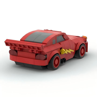 Animated Movie Red Stock Car Building Kit | LEGO-Compatible MOC - 4