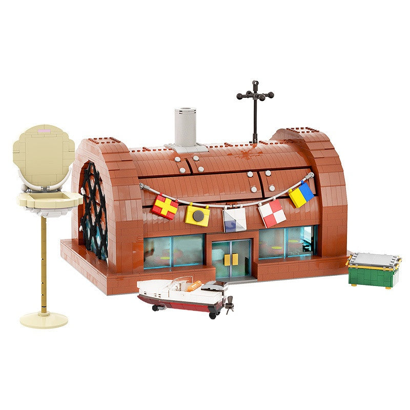 Animated Undersea Burger Restaurant Building Kit | LEGO-Compatible MOC - 3