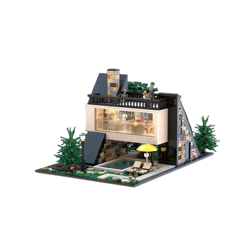 Ararat Villa MOC Building Kit | Elegant Residential Architecture Model - 1