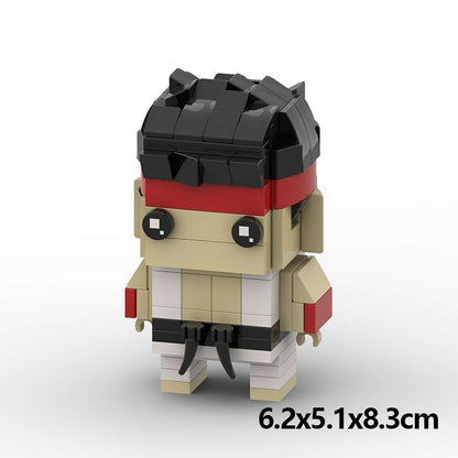 Arcade Fighting Game Brickheadz Building Kit | LEGO-Compatible MOC - 10