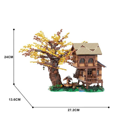 Arcadian Hut Forest Cabin MOC Building Kit | Rustic Woodland Architecture - 2