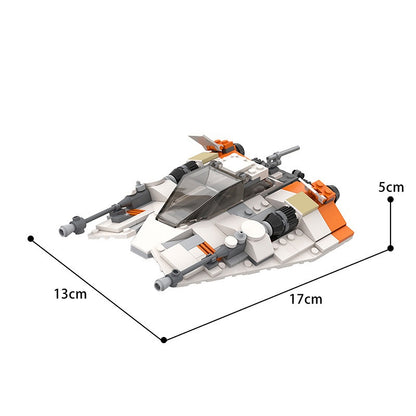 Arctic Sci-Fi Snow Speeder Starfighter Building Kit | LEGO-Compatible MOC - 2