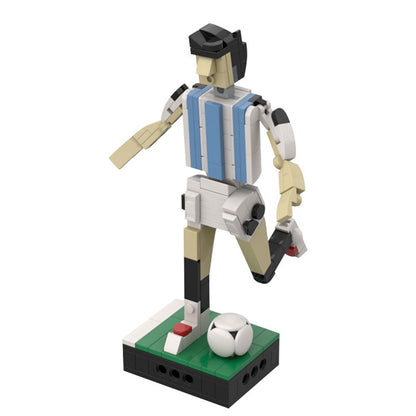 Argentina Soccer Player Character MOC Building Kit | Football Figure Model - 1