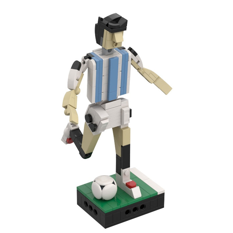 Argentina Soccer Player Character MOC Building Kit | Football Figure Model - 2