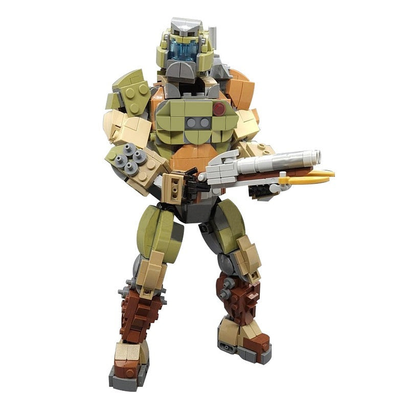 Armored Demon Hunter Sci-Fi Warrior MOC Figure Building Kit - 6
