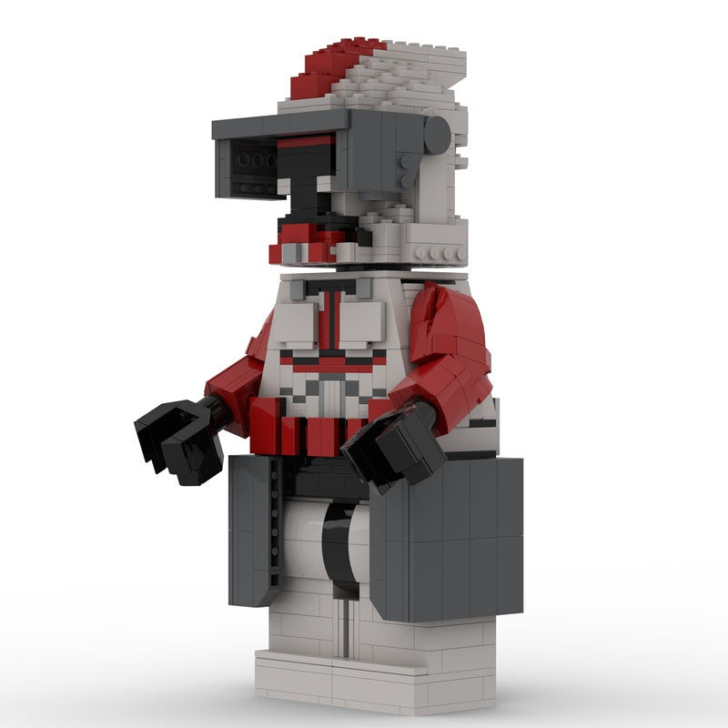 Armored Sci-Fi Commander MOC Building Kit | Large Poseable Figure - 3