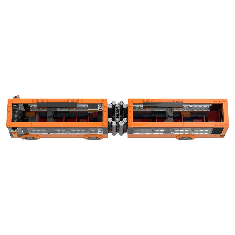 Articulated City Transit Bus MOC Vehicle Building Kit - 3