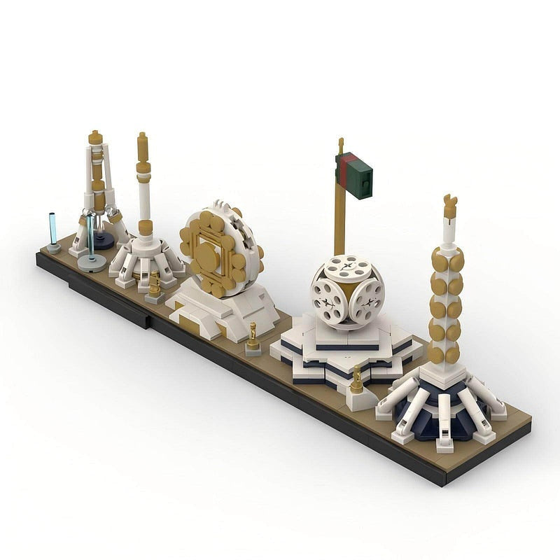 Ashgabat Skyline MOC Building Kit | Central Asia City Architecture Model - 1