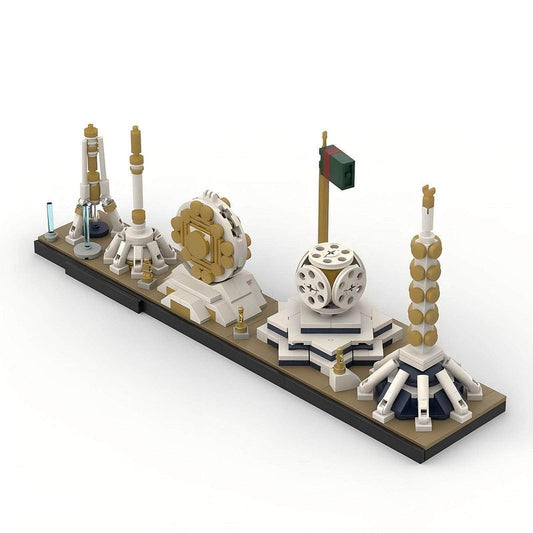 Ashgabat Skyline MOC Building Kit | Central Asia City Architecture Model - 1