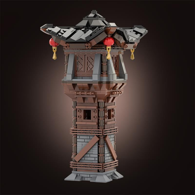 Asian Watchtower MOC Building Kit | Historic Fortress Architecture Model - 2