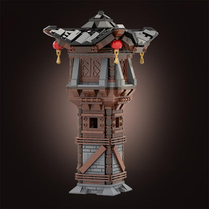 Asian Watchtower MOC Building Kit | Historic Fortress Architecture Model - 2