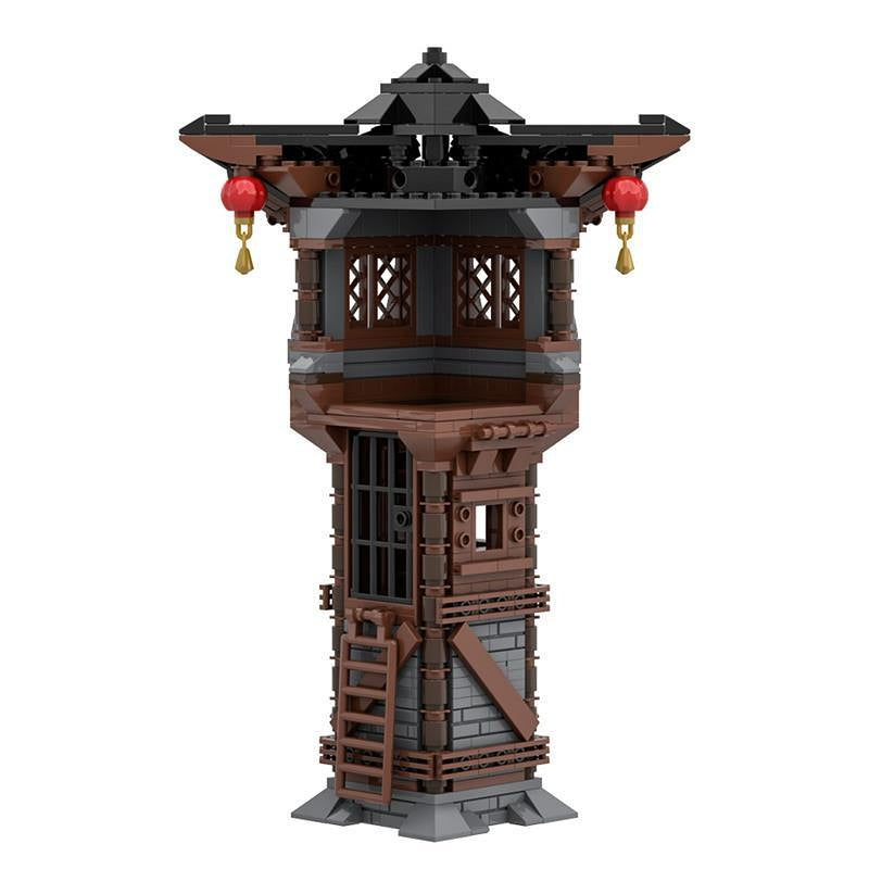 Asian Watchtower MOC Building Kit | Historic Fortress Architecture Model - 5