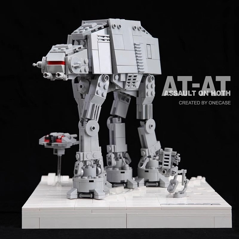 Assault Walker MOC Building Kit | Snow Battlefield Mecha Vehicle Model - 2