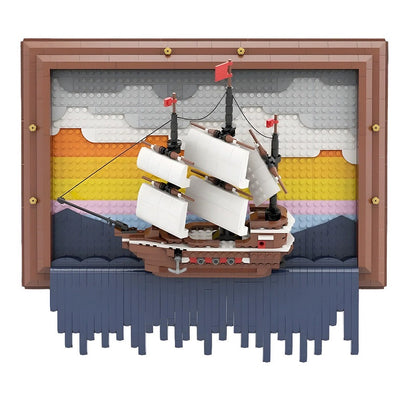 At World's Edge Painting MOC Building Kit | Artistic Landscape Display - 4