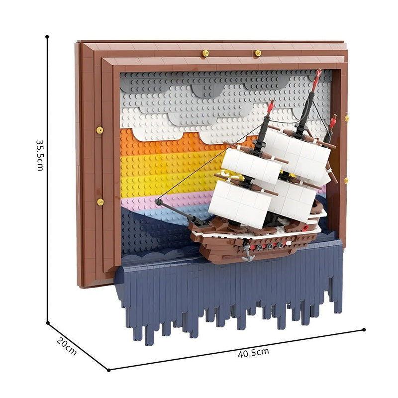 At World's Edge Painting MOC Building Kit | Artistic Landscape Display - 5