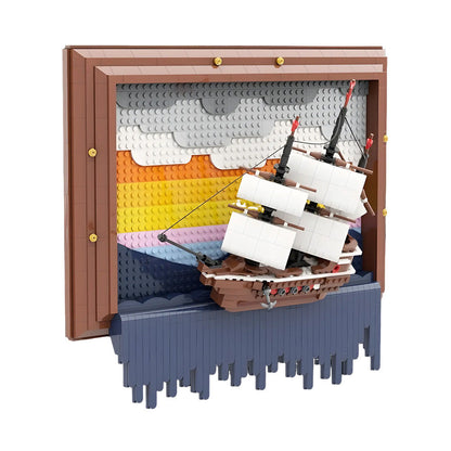 At World's Edge Paintings Building Kit | LEGO-Compatible MOC - 1