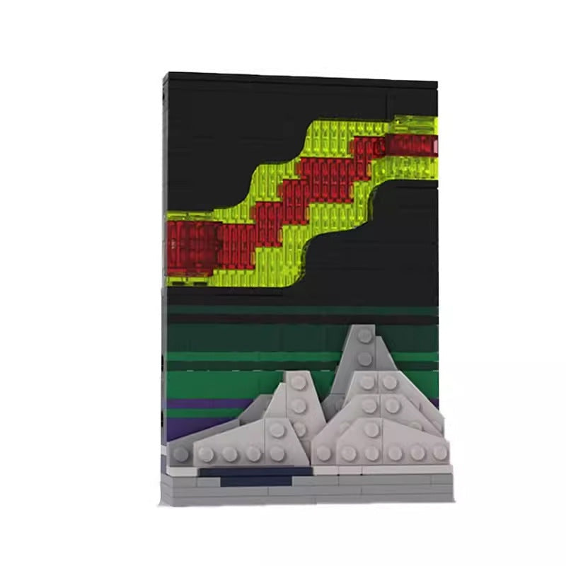 Aurora Borealis MOC Space Exploration Diorama Building Kit - 1