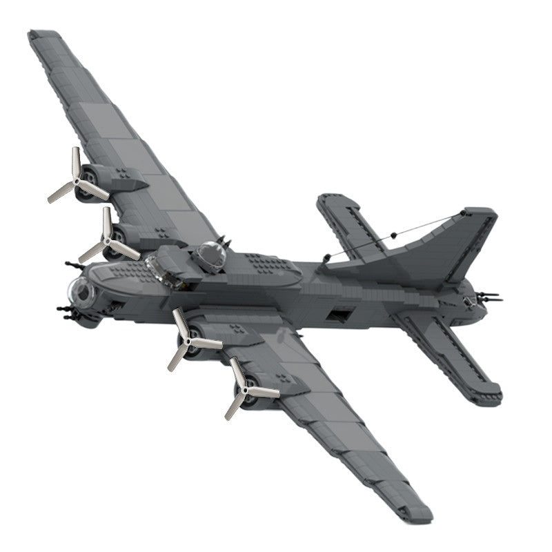 B-17 Flying Fortress WWII Bomber Plane Building Kit | LEGO-Compatible MOC - 4