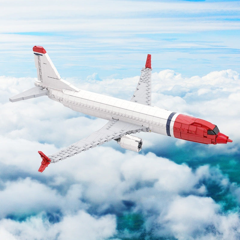 B737-800 Commercial Airliner MOC Building Kit | Red Nose Jet Model - 2
