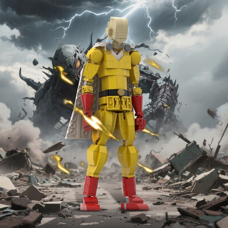 Bald Anime Superhero MOC Figure Building Kit - 2