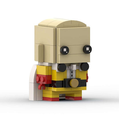 Bald Super Fighter Cube Character MOC Building Kit | Anime Hero Design - 5