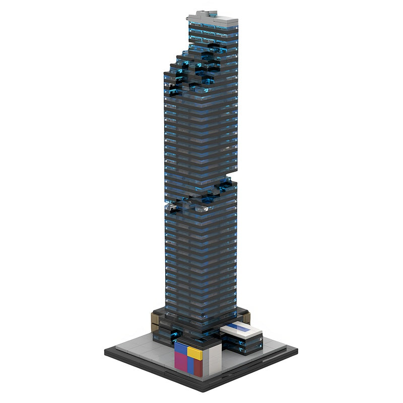 Bangkok MahaNakhon Pixelated Skyscraper MOC Building Kit - 1