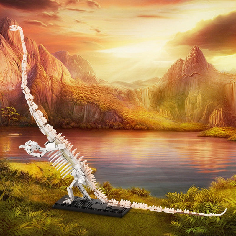 Barosaurus Skeleton Fossil MOC Building Kit | Prehistoric Display Model - 2